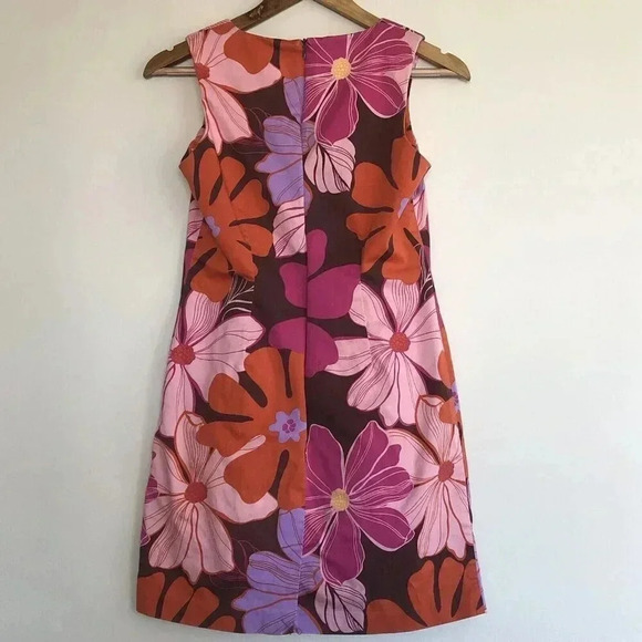 Vintage Floral Sheath Dress a la Lilly Pulitzer Sleeveless Festive Retro - Picture 11 of 13